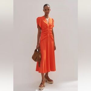 ME+EM Vibrant Orange Dress